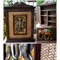 ราคา ตู้ไม้แกะสลักรูปช้าง 3 มิติ งานแฮนด์เมด ของแต่งบ้าน ของสะสม กล่องแขวนผนัง ตู้พระ สไตล์ไทยล้านนา ของมงคล เสริมฮวงจุ้ย (5258780860)