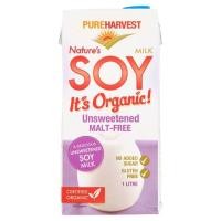 ราคา ยอดนิยม!! เพียวฮาร์เวสต์ ออร์กานิค เนเชอร์ส ซอย มอลต์ ฟรี น้ำนมถั่วเหลือง 1 ลิตร Pureharvest Organic Nature Soy Malt Fr (11216498264)