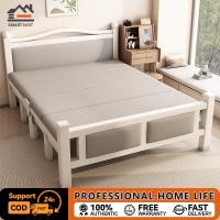 ราคา เตียงพับสำหรับผู้ใหญ่ ใช้ในบ้านแบบเรียบง่าย เตียงเล็ก เตียงคู่ขนาด 1.5 เมตร แบบหนาพิเศษ แข็งแรง เสริมความทนทาน พร้อมแผ่น (52302559618)