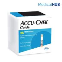 ราคา Accu-chek Guide Strip แถบตรวจน้ำตาล จำนวน 1 กล่อง บรรจุ 25 ชิ้น (15901) (596443697)