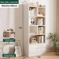 ราคา ชั้นวางหนังสือ 180cm ตู้เก็บของไม้ ชั้นวางของโชว์ วางในห้องนั่งเล่นหรือห้องนอน เหมาะสำหรับวางเข้ามุมBookshelf ตู้วางของ (40705996056)