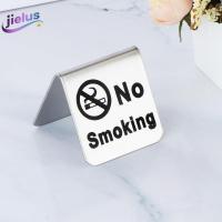 ราคา [Jielus] สแตนเลสไม่มีป้ายสูบบุหรี่สองด้านโต๊ะป้ายเตือนโล่สําหรับร้านอาหารสถานที่สาธารณะโรงแรมสํานักงาน PK (46506013023)