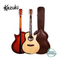 ราคา Kazuki All Solid Artistry Series กีตาร์โปร่ง All Solid ทรง GA 41 นิ้ว รุ่น AST001 ตกแต่งลายมุกบนฟิงเกอร์ (28392646189)