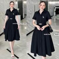 ราคา เดรสคอปกสีดำ 9016 ชุดได้ลุคผู้ดี เรียบหรูสวยคลาสสิค (49502554432)
