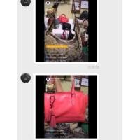 ราคา กระเป๋าถือ (ทรงพัด) Coach มือ 2 หนังแท้ % สีชมพูส้ม สภาพ 93% สภาพนางฟ้า ทรงนี้หายาก (4909509944)