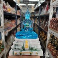 ราคา หลวงพ่อโสธรแก้วใส สีฟ้าใส ฐานสีหินอ่อน (หน้าตัก3นิ้ว สูง15ซม.)ด้านในบรรจุพระแก้วมรกต บูชา 1 องค์เหมือนได้บูชา 2 องค์ (10279054208)