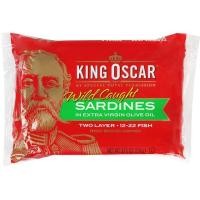 ราคา คิงออสการ์ปลาซาร์ดีนในน้ำมันมะกอกธรรมชาติ 106กรัม King Oscar Brisling Sardines Extra Virgin Olive Oil Two Layer 106g (51055404337)