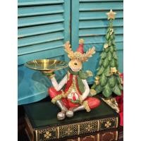 ราคา ตุ๊กตาเรซิ่นกวางเรนเดียร์ถือถาดขนาด16*23*25cm. (42323601226)