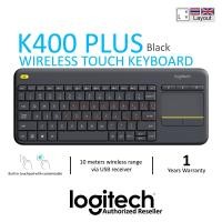ราคา Logitech Wireless Touch Keyboard K400 Plus สีดำ แป้นภาษาไทย/อังกฤษ ของแท้ ประกันศูนย์ 1ปี คีย์บอร์ด ไร้สาย - BLACK (9120954433)
