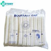 ราคา 1 ถุง (50 ชิ้น/ถุง) หมวกคลุมผม 14 แกรม BOUFFANT CAP สีขาว ถุงสกรีน หมวกตัวหนอน หมวกใยสังเคราะห์ หมวกอนามัย (24927902430)