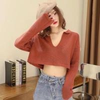 ราคา เสื้อไหมพรม แขนยาว เอวลอย คอปก (12404845711)