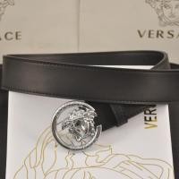 ราคา French Vintage Versace Logo Medusa Head 3 .8 ซม.หัวเข็มขัดธรรมดาเข็มขัดหนังวัวสองชั้นธุรกิจกางเกงผู้ชายBbelt (41777326899)
