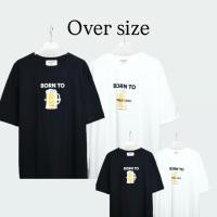 ราคา เสื้อยืดโอเวอร์ไซร์ oversize cotton 100% คอกลม แขนสั้น งานป้าย (42715133063)