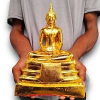 ราคา B2 หลวงพ่อสมาธิ ปิดทอง สีสวยพรีเมียม ขนาด 5 นิ้ว สูง 10 นิ้ว เนื้อเรซิ่น tanawut2541 (26760823244)