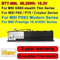 ราคา แบตเตอรี่แล็ปท็อป BTY-M6L สำหรับ MSI GS65 GS75 Stelth 8RF 9SE P75 Creator Prestige 15 A10SC 15.2V 80.25Wh ในสต็อก (23574244377)