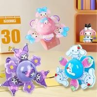 ราคา Sanrio ของเล่นหมุนการ์ตูนเด็กชายและเด็กหญิงน่ารัก Cinnamoroll Ultraman pat แหวนเด็ก Kuromi เรืองแสงหมุน snap แหวน Melody สร้อยข้อมือซิลิโคน (26366976953)