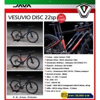 ราคา จักรยานเสือหมอบ คาร์บอน ดิสเบรค Java Vesuvio carbon fiber road bike with disc brake ชุดขับ 105 2×11 speed (21629872501)