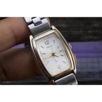 ราคา นาฬิกา Vintage มือสองญี่ปุ่น Seiko Lukia 1F21 5D40 White Dial ผู้หญิง Quartz สี่เหลี่ยม Tank 23mm (42661385234)