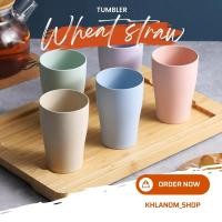 ราคา แก้วน้ำ แก้วฟางข้าวสาลี ขนาด 10.5 cm 250ml แข็งแรง ทนทาน น้ำหนักเบา แก้วรักโลก สะอาด ปลอดภัย ใส่น้ำร้อน ทำจากฟางข้าวสาลี (22675441826)