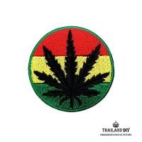 ราคา ตัวรีดติดเสื้อ ลายสัญลักษณ์ ใบกัญชา รูปกัญชา ธงเร้กเก้ Reggae Ganja Patch งานปัก DIY ตัวรีด อาร์มติดเสื้อผ้า กระเป๋า (8990772629)