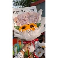 ราคา ช่อเงินดอกไม้ลวดกำมะหยี่ งานแฮนด์เมดทำมือทุกชิ้น (42470419795)