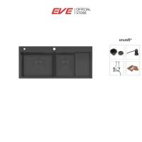 ราคา EVE ซิงค์ล้างจาน 2 หลุม สแตนเลส สีดำ CARBONYTE 1200/520 (3717338734)