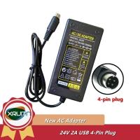 ราคา 24V 2A 4-Pin AC DC Adapter Charger สําหรับ Canon Scanner DR-F120 DRF120 FB P/N: 9017B002 9017B003 สแกนด้านหน้า 300P 3308683B002 MG1-4892 MG1-4892 MG1-58 (28268655848)