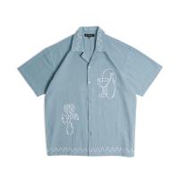 ราคา KEMEJA เสื้อเชิ้ตผ้าลินินลายกราฟฟิก - เสื้อเชิ้ตผ้าลินินปัก - KMPE090 (26315845526)