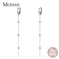 ราคา Modian Exquisite Fashion Swing Long Tassel Drop Earring Real 925 Sterling Silver Charm Chain Dangle Earrings For Women J (53450043848)