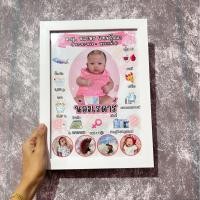 ราคา (พร้อมส่งจัดส่งถึงไวกว่าที่แจ้งในระบบ) กรอบประวัติเด็กแรกเกิด ประวัติย่อเด็ก กรอบประวัติย่อลูกน้อย ขนาดA4 ออกแบบฟรี (25888835474)