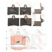 ราคา GDB1450 ผ้าเบรค-หลัง(TRW) (เนื้อผ้า COTEC) CITROEN C5 2.0 (14922457655)