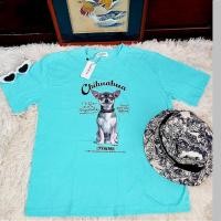 ราคา เสื้อยืดโอเวอร์ไซต ์ ผ้าดีมากไตล์เกาหลีลายน่ารักมากๆ สกรีนลาย ชิวาว่า มิ้น (41320075401)