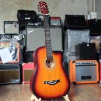 ราคา [ฟรีกระเป๋า] กีต้าร์โปร่ง Passion RETRO ขนาด 38 นิ้ว สีซันเบิร์ส มีเหล็กดามคอ ดีไซน์แนววินเทจ ฟรี ปิ๊ก4/ คู่มือ/ ประแจ (8903976312)