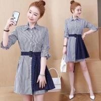ราคา (ใส่โค้ด INCSL33 ลดเพิ่ม 50%) Newly collection เดรสปกเชิ้ต กระโปรง 2ชิ้น Dress เกรดพรีเมี่ยม (6308028183)