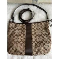 ราคา Coach signature strips, Hobo, Brown (26653537719)
