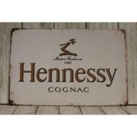 ราคา Hennessy Cognac Tin Metal Sign Bar Man Cave Rustic Vintage Style Liquor Store Ad (43868986141)