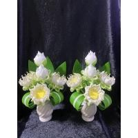 ราคา ดอกบัวดินปั้นพร้อมแจกัน ดอกไม้ประดิษฐ์ 5 ดอก ราคาแจกันละ 229 บาท (20363029479)