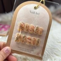 ราคา ‼️ส่งฟรี-ส่งด่วน‼️เล็บปลอม PVC 100% ลายอาร์ตหินโทนน้ำตาล(ไซส์ L)ทรงเหลี่ยมแบบสั้น (42968930711)