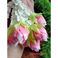 ราคา (พร้อมส่ง) ดอกข่าตูมผ้ากลีบกุหลาบมอญพร้อมขั้วเปลือกรักดินไทย 2ชั้น จำนวน 10ดอก/แพ็ค****(ไม่รวมดอกรัก) (27532009938)