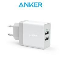 ราคา [Euro Plug] Anker 24W 4.8A PowerPort 2-Port Wall USB Charger (A2021) (27894039544)