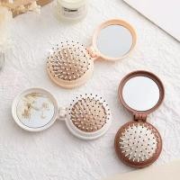 ราคา หวีขนาดเล็ก หวี2ni1 หวีพับพกพา หวีพร้อมกระจก หวี ขนาดเล็กพกพาง่าย หยิบใช้งานสะดวก หวีพร้อมกระจก หวีกระจกพับได้ พร้อมส่ง! (58106239272)