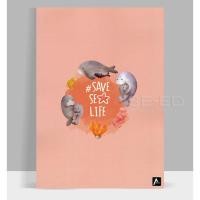 ราคา สมุดรายงาน A4 Save Sea Life พะยูน (24520357957)