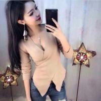 ราคา เสื้อไขว้หน้าผ้าไหมพรม (821825007)