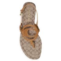 ราคา ของแท้ รองเท้าแตะ Coach Jeri Leather Thong Sandals (5374069565)
