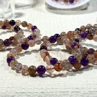 ราคา หินซุปเปอร์เซเว่น super 7สร้อยข้อมือ สร้อยหิน กำไลหิน หินแท้ Super seven 7 ขนาด 7 มิล หินแท้ 100% (42570238631)