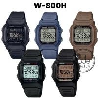 ราคา CASIO ของแท้ % W-800H นาฬิกาข้อมือผู้ชาย แบตเตอรี่ 10 ปี กล่องและรับประกัน 1ปี W800 W800H W-800H-1B W-800H-2A W-800H-5A (661350137)