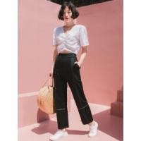 ราคา ส่งต่อกางเกงจากร้าน chamniii กางเกงขายาวสีดำ เดินด้ายคู่สีขาว ราคา350฿(จาก690฿) (7936513730)