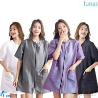 ราคา LUNASOL ร้านตัดผมเสื้อผ้าทํางาน,ซิปง่ายสั้น/แขนยาวชุดร้านทําผม,ขนาดใหญ่Breathable Non-Stickผมโพลีเอสเตอร์ช่างทําผมRobe Hairstylist (49006103939)