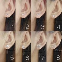 ราคา [มินิมอลสีเงิน162] ต่างหูมินิมอลแบบติดหู ราคาต่อ1คู่ พร้อมแป้น(ทับหลัง)แบบโลหะทุกคู่ (54353788468)