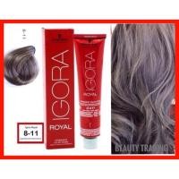 ราคา สีเทาหม่น Schwarzkopf Igora Royal 8-11 ชวาร์สคอฟ อีโกร่า รอแยล บลอนด์อ่อนประกายเทาเหลือบเทา สีย้อมผม สีโกรกผม ผมเทา (1749759002)